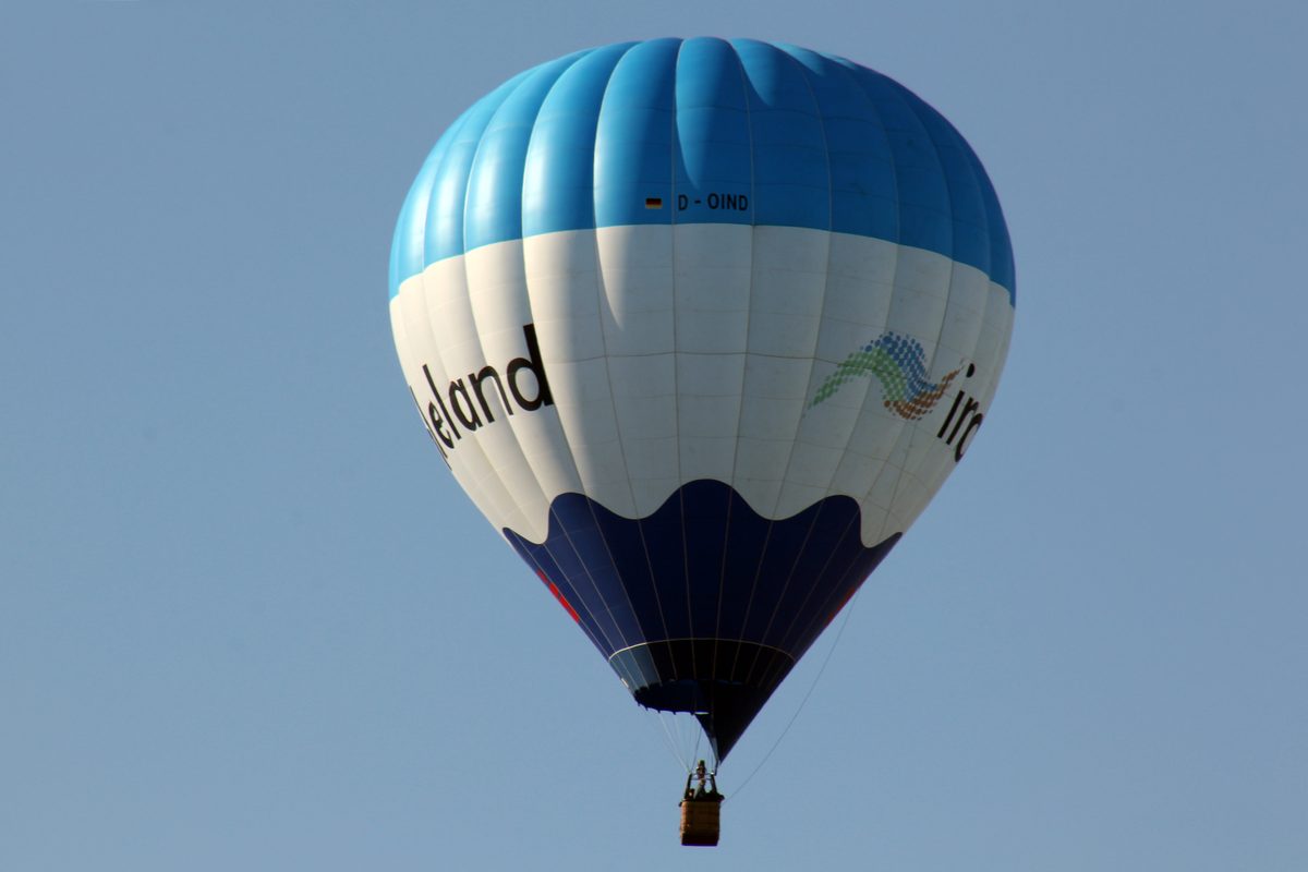 indeland branded advertising hot air balloon