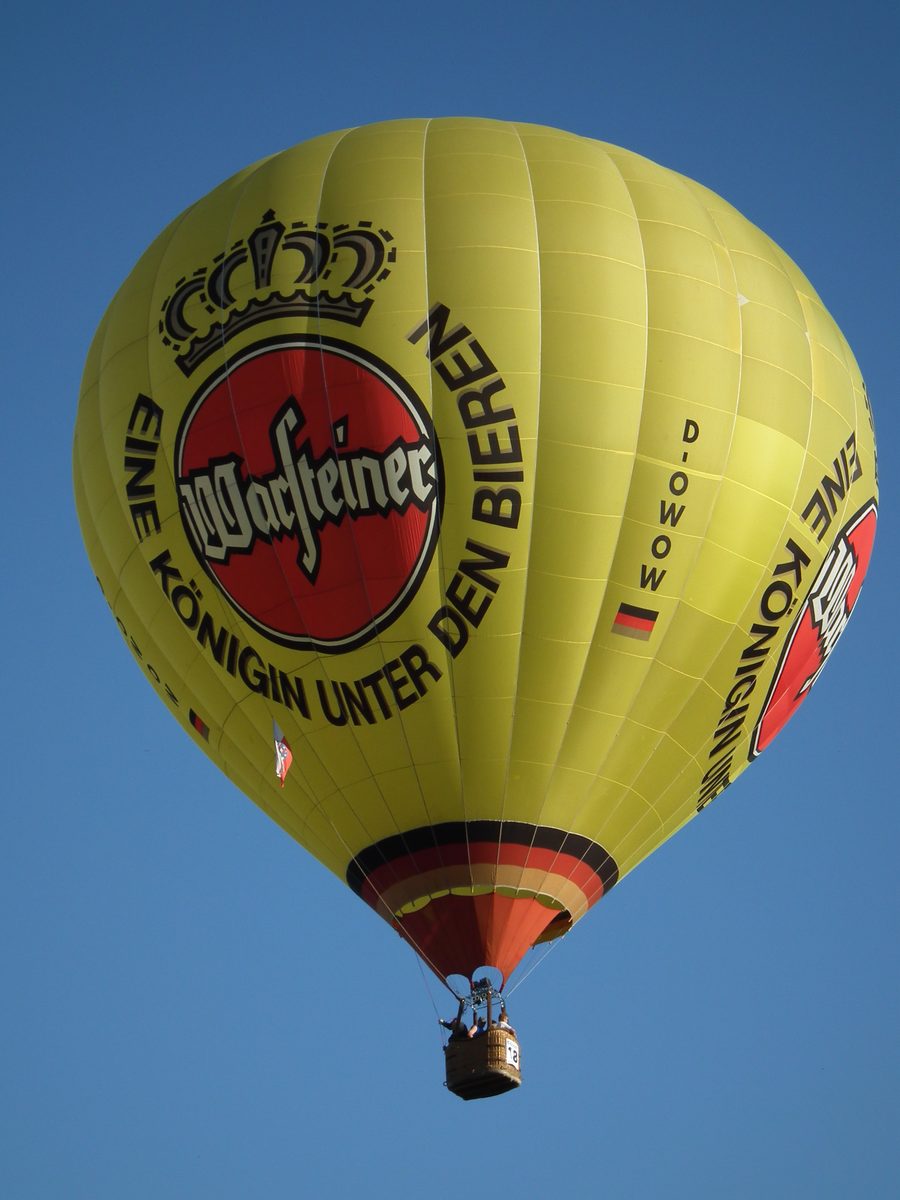 Warsteiner branded advertising hot air balloon