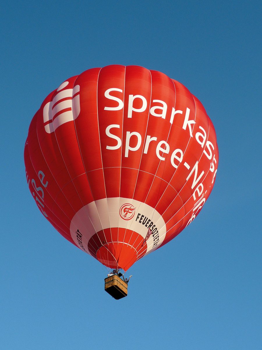 Sparkasse branded advertising hot air balloon